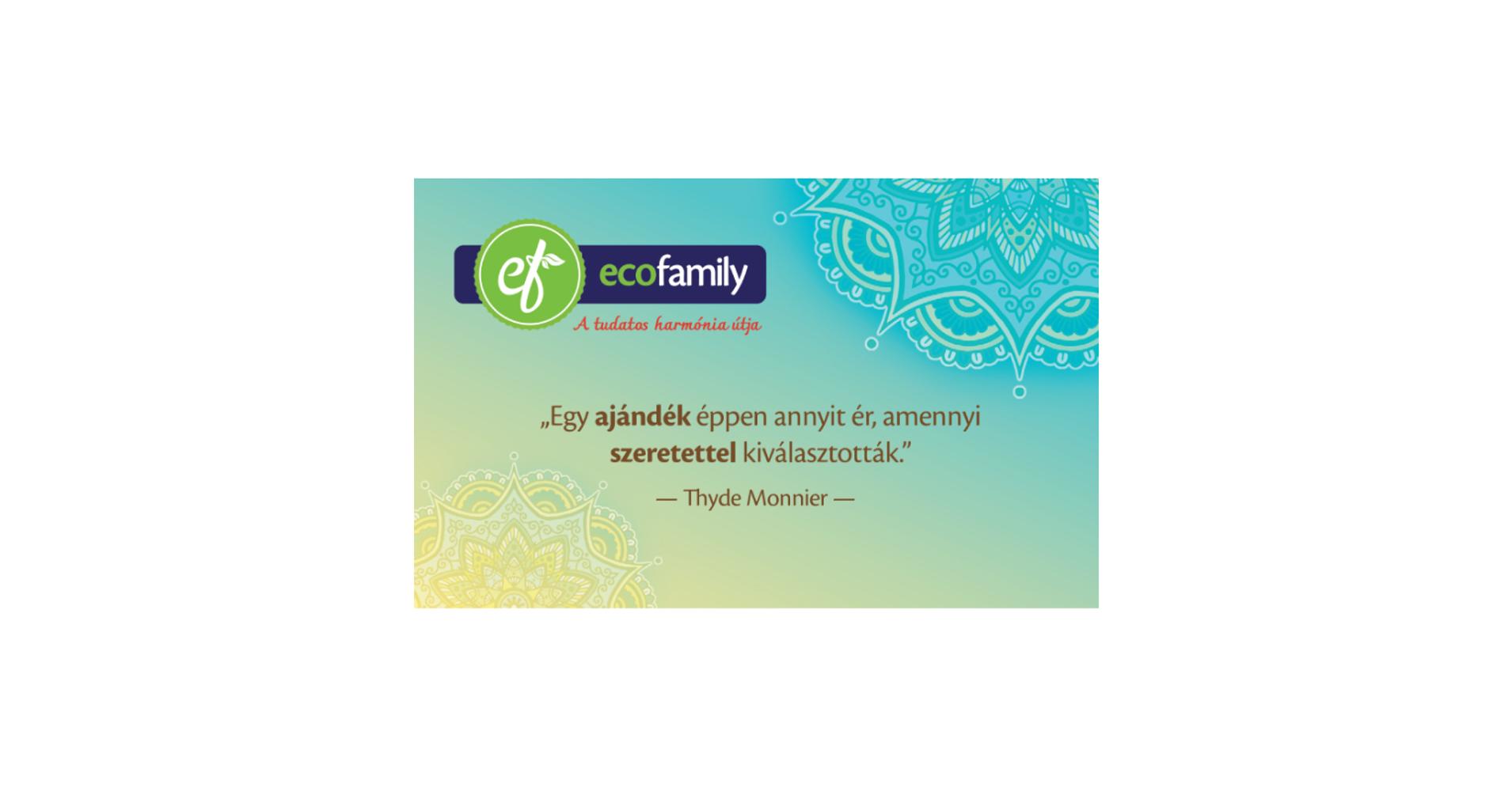 Ecofamily ajándékkártya 2 000 forint értékben