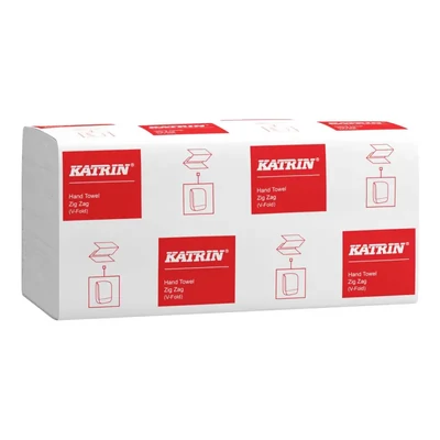 Kéztörlő hajtogatott Katrin ZZ 1 rétegű fehér, lapméret: 230x232mm, 250 lap/cs, 20 cs/karton
