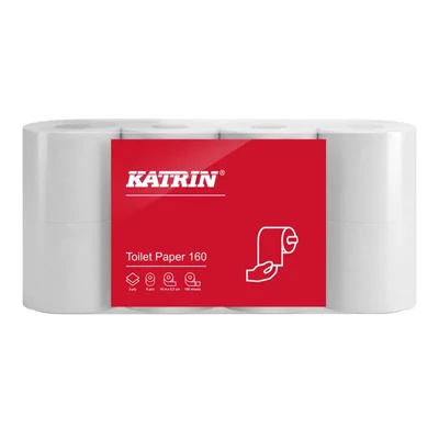 Toalettpapír Katrin 2 rétegű szuper fehér, 18 méter, 8 tekercs/csomag