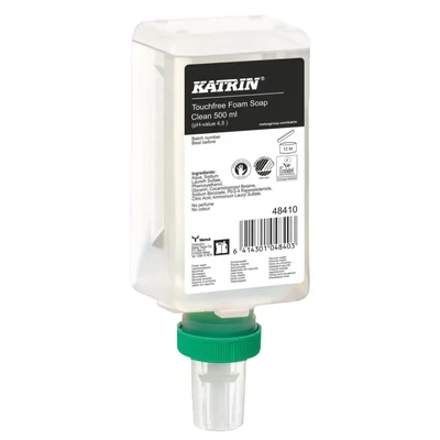 Habszappan Katrin Clean 500 ml-es töltet, illatmentes, érintésmentes adagolóhoz