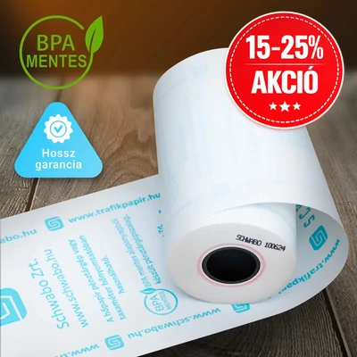 57/40/12 17 méter BPA mentes hőpapír (pénztárgépszalag)