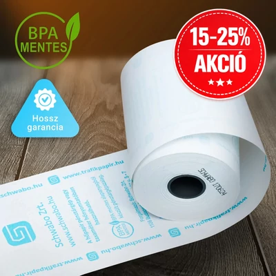 57/50/12 28 méter BPA mentes hőpapír (pénztárgépszalag)