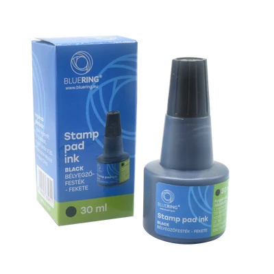 Bélyegzőfesték 30ml, Bluering® Flower fekete