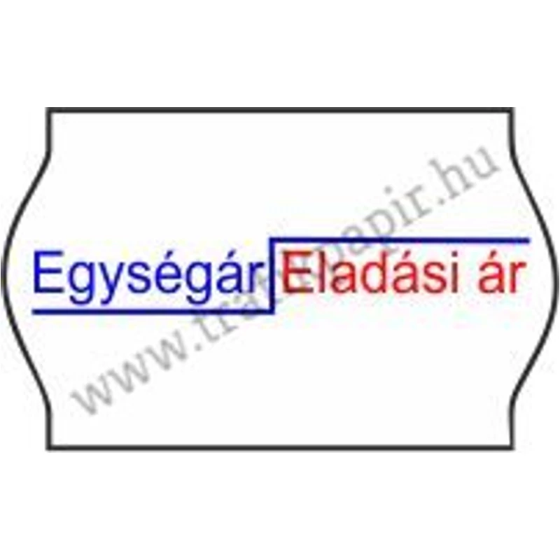 26 x 16 mm Egységár / Eladási ár feliratos OLASZ árazógépszalag