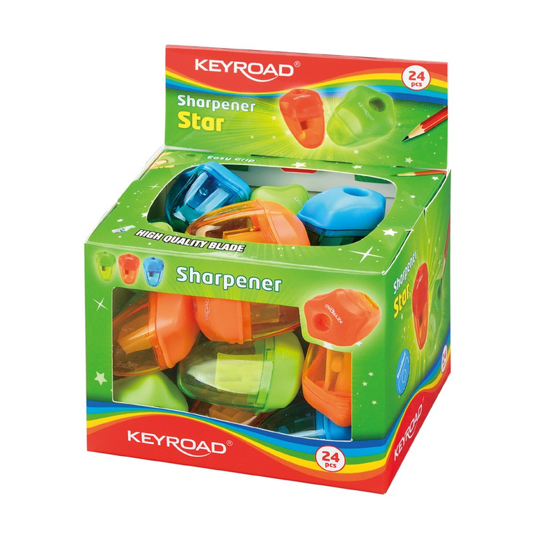 Hegyező 1 lyukú tartályos Keyroad Starfish vegyes színek Hegyező 1 lyukú tartályos Keyroad Starfish vegyes színek