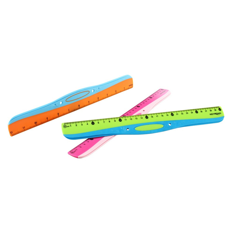 Vonalzó 30cm, Keyroad EasyLiner vegyes színek