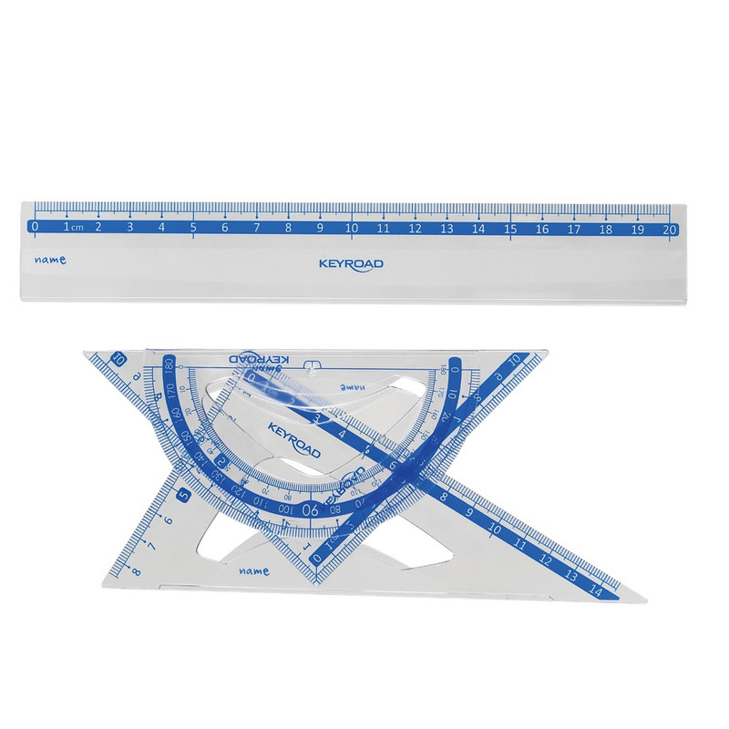 Vonalzó készlet 20 cm, 4 db/bliszter Keyroad Vonalzó készlet 20 cm, 4 db/bliszter Keyroad