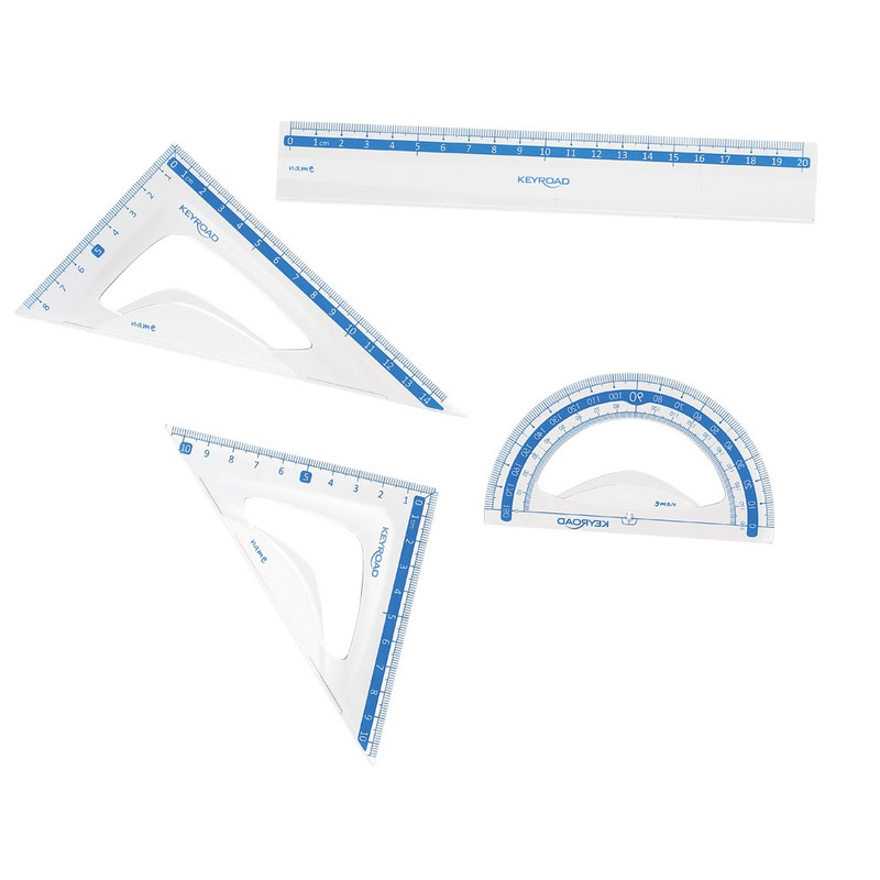 Vonalzó készlet 20 cm, 4 db/bliszter Keyroad Vonalzó készlet 20 cm, 4 db/bliszter Keyroad
