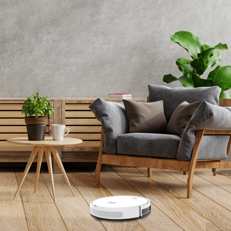 HOME ROBOT RV400 Intelligens robotporszívó, nedves-száraz, HEPA szűrő, applikációval - FEHÉR