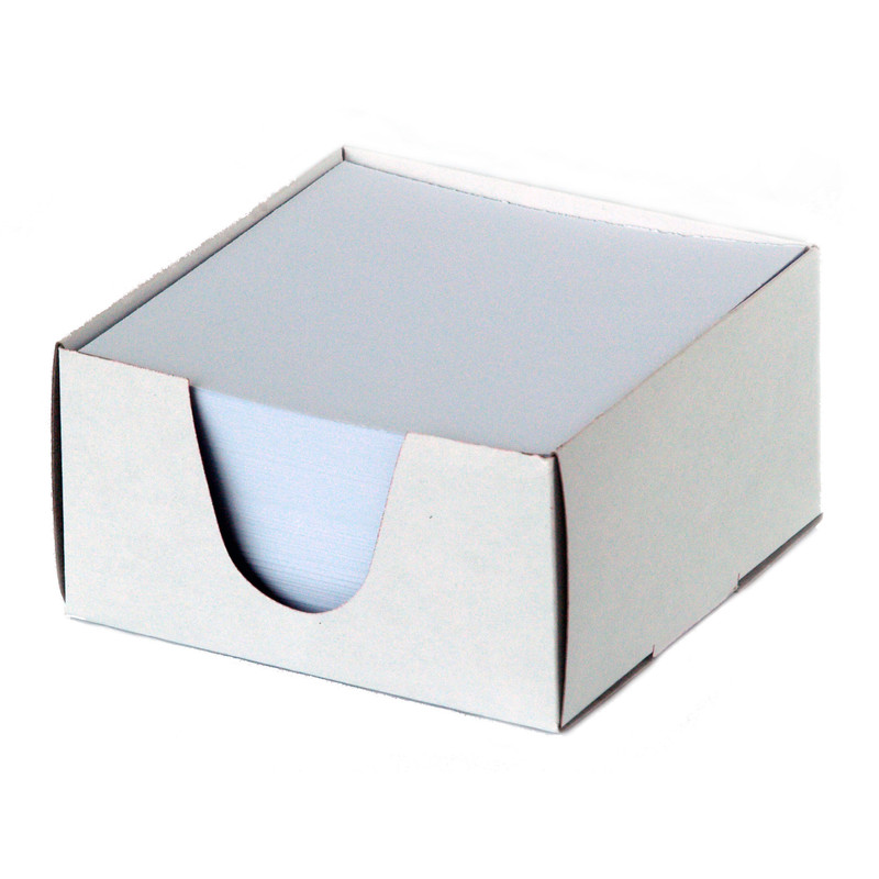 Jegyzettömb 9x9x5cm fehér papír nem ragasztott