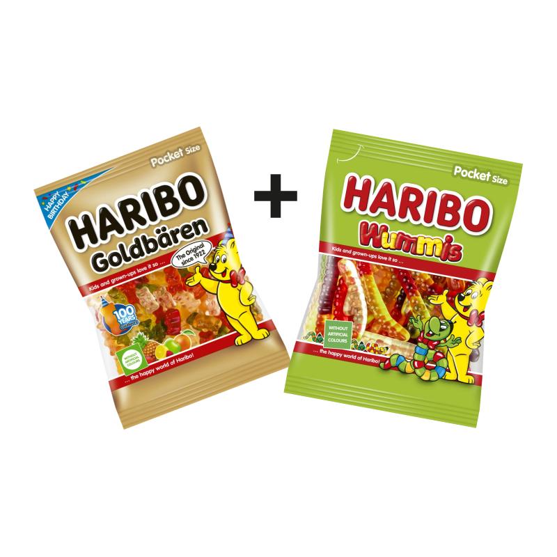 Haribo Goldbaren 200g + Haribo Wummis 200g