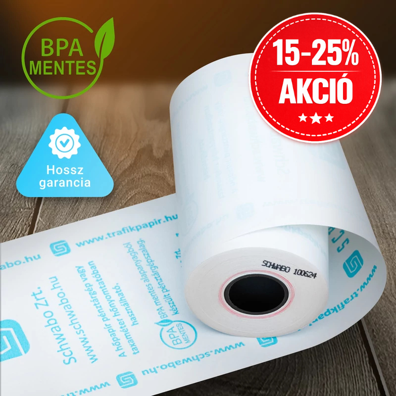 57/40/12 17 méter BPA mentes hőpapír (pénztárgépszalag)