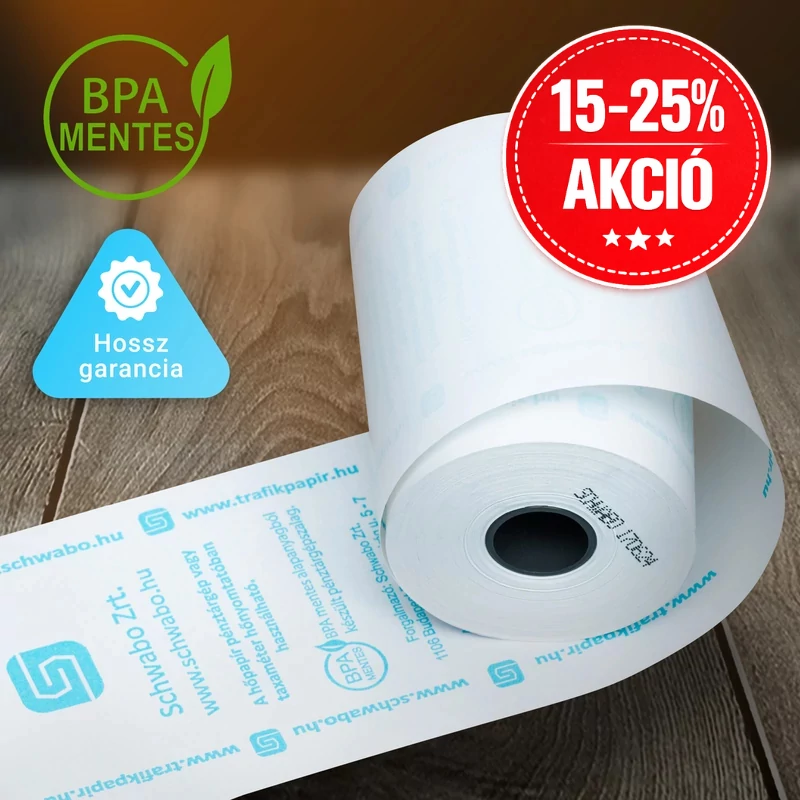 57/50/12 28 méter BPA mentes hőpapír (pénztárgépszalag)