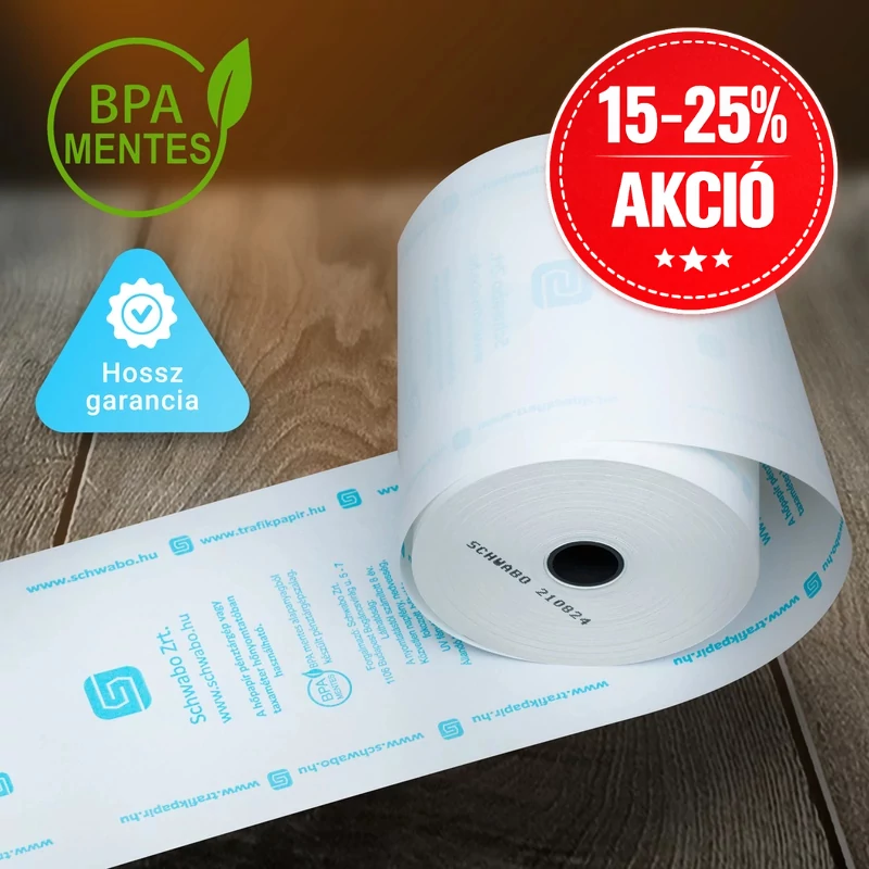 80/80/12 75 méter BPA mentes hőpapír (pénztárgépszalag)