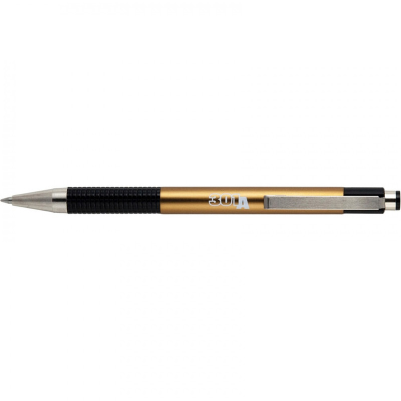 Golyóstoll 0,7mm, metál pezsgő test, Zebra F301A, írásszín kék
