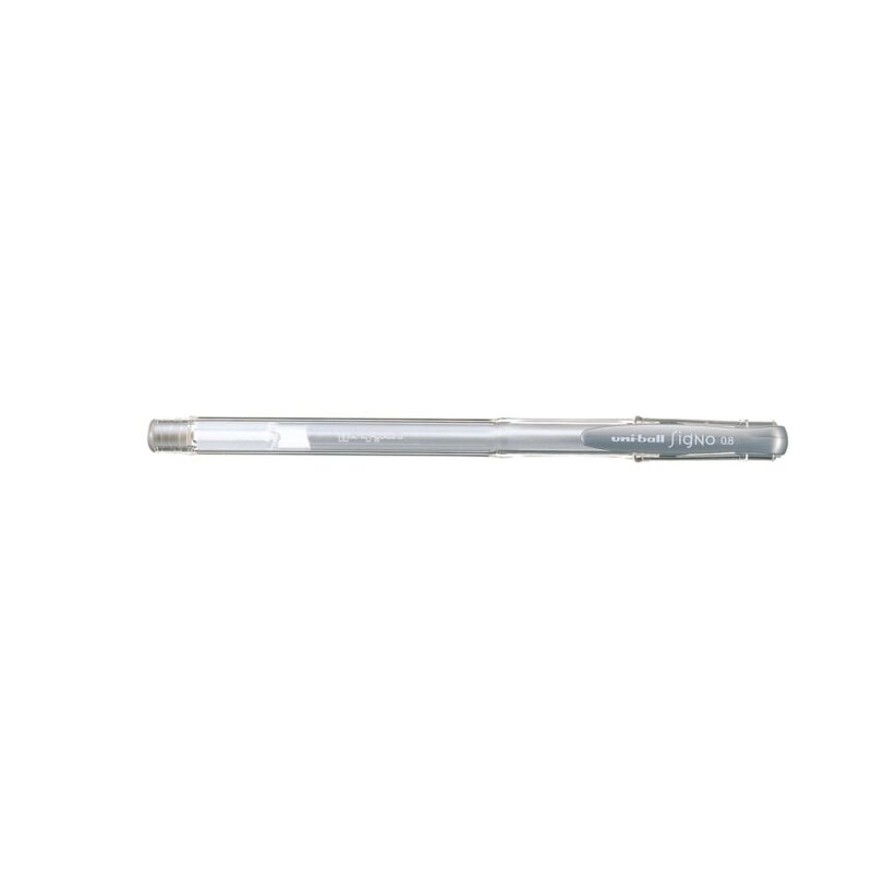 Zselés toll 0,5mm, Uni UM-100, írásszín ezüst