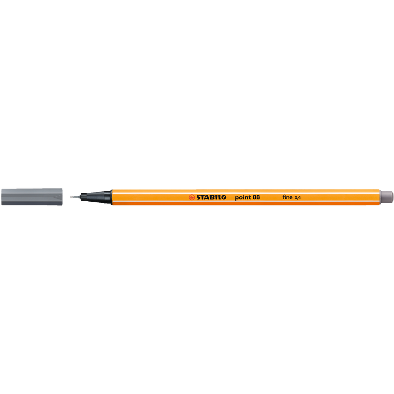 Rostirón, tűfilc 0,4mm, Stabilo Point 88/96 sötétszürke