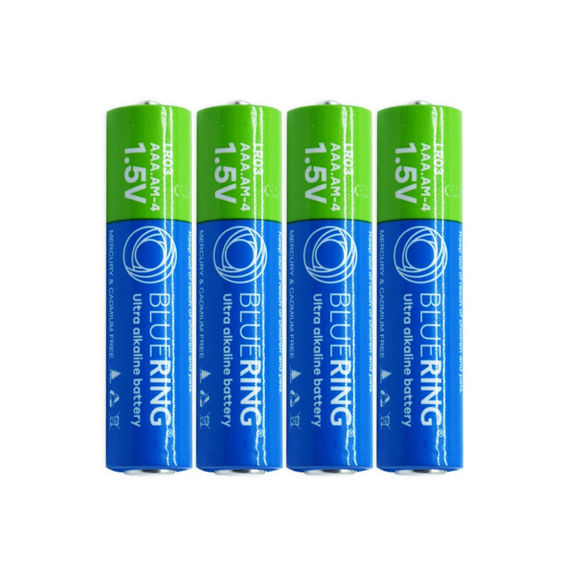 Elem AAA mikro ceruza LR03 tartós alkáli zsugorfóliás Bluering® 4db/csomag Elem AAA mikro ceruza LR03 tartós alkáli zsugorfóliás Bluering® 4db/csomag