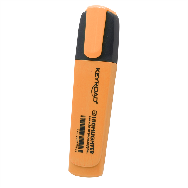 Szövegkiemelő vágott hegyű, lapos test Keyroad Fluo neonnarancs