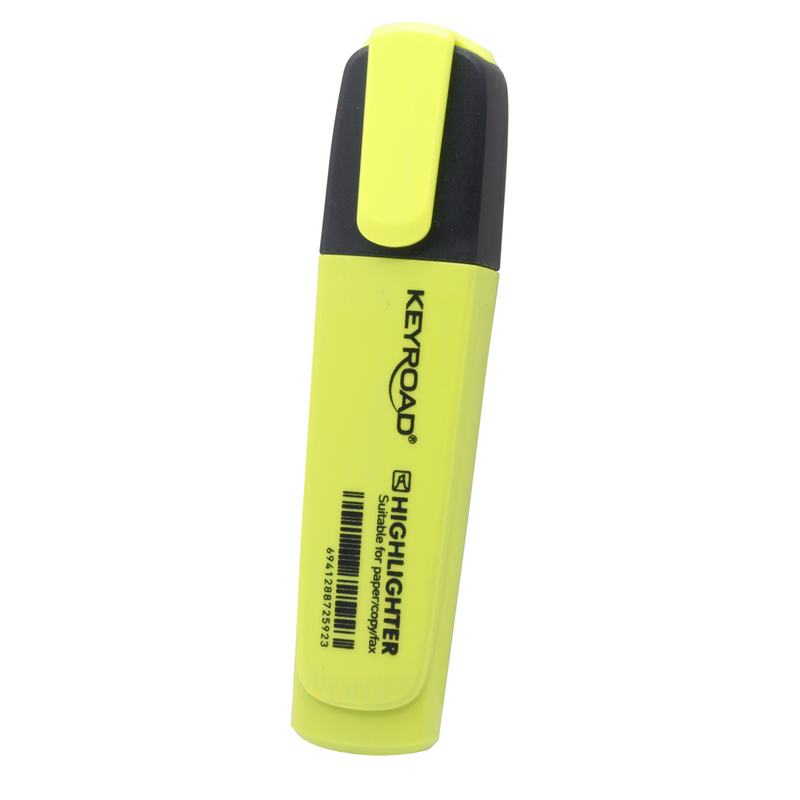 Szövegkiemelő vágott hegyű, lapos test Keyroad Fluo neonsárga