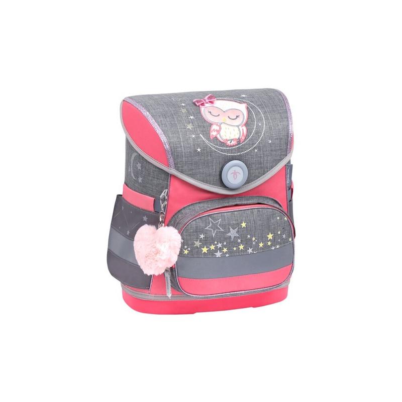 Iskolatáska ergonómiai, lányos, Compact, 405-41/AG, Belmil, baglyos