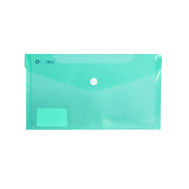 Irattartó tasak DL `csekk` patentos PP Bluering® transzparens zöld