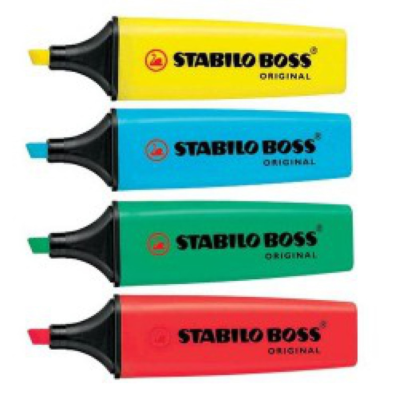Szövegkiemelő 2-5mm, vágott hegyű, Stabilo Boss 70/24 sárga