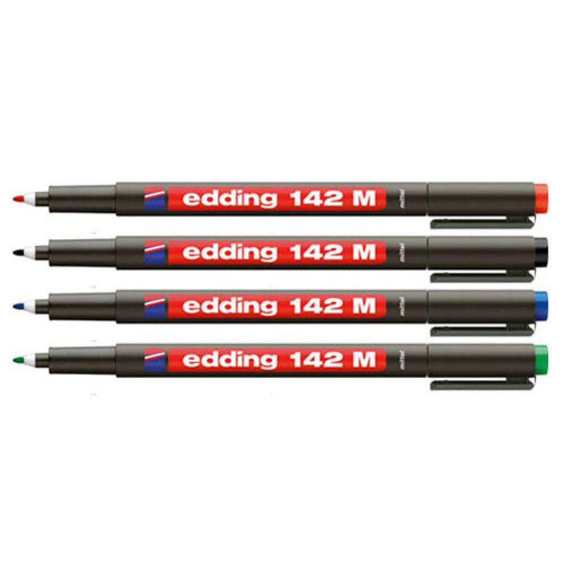 Permanent marker 1mm, 142M Edding piros