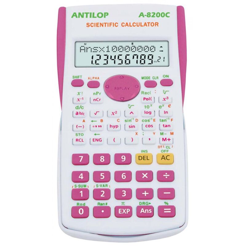 Számológép tudományos 240 funkciós pink Antilop A-8200C
