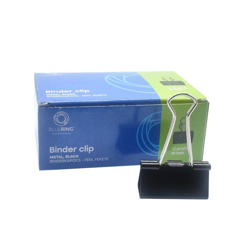 Binderkapocs 41mm, 12 db/doboz, Bluering®