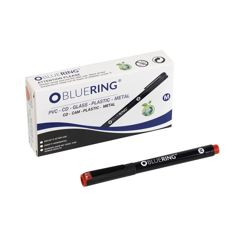 Rostirón, tűfilc alkoholos 1mm, OHP Bluering® M piros Rostirón, tűfilc alkoholos 1mm, OHP Bluering® M piros