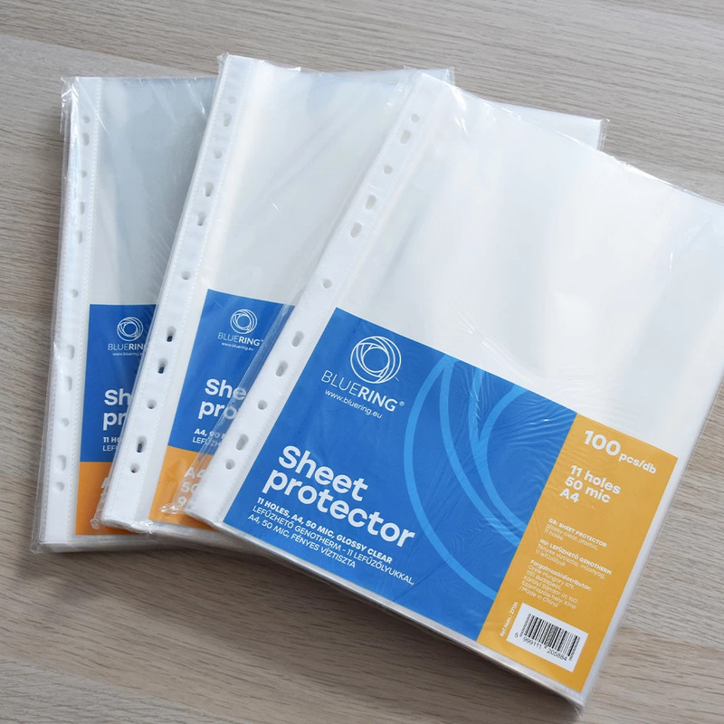 Genotherm lefűzhető, A4, 50 micron fényes víztiszta Bluering® 100 db/csomag, Genotherm lefűzhető, A4, 50 micron fényes víztiszta Bluering® 100 db/csomag,