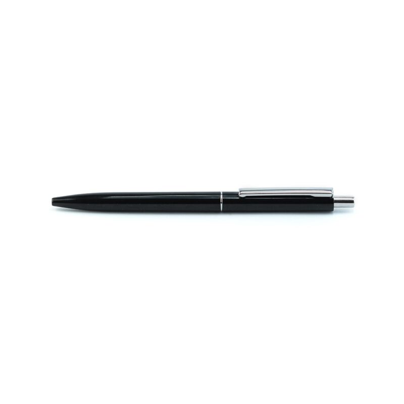 Golyóstoll 0,8mm, nyomógombos műanyag fekete test, Bluering® Z3, írásszín fekete