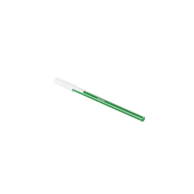 Golyóstoll 0,7mm, kupakos, Ico Signetta, írásszín zöld