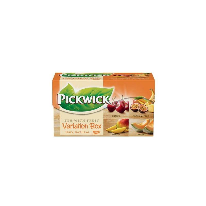 Tea Pickwick Gyümölcsvariációk III. meggy, trópusi gyümölcs, mangó, sárgadinnye