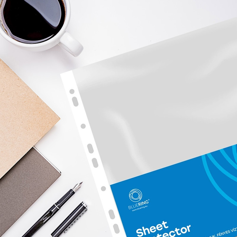 Genotherm lefűzhető, A4, 120 micron víztiszta Bluering® 25 db/csomag,