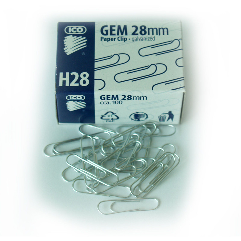 Gémkapocs ICO 28mm horganyzott 100db/doboz