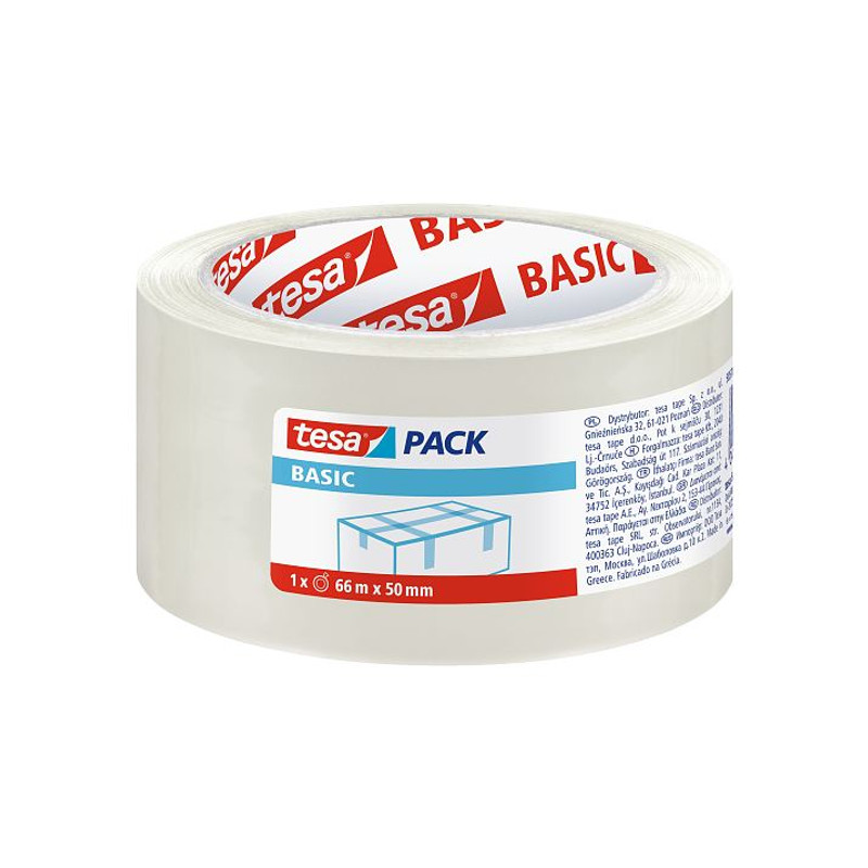 Ragasztószalag 50mmx66m transzparens Tesa "Basic" 58570