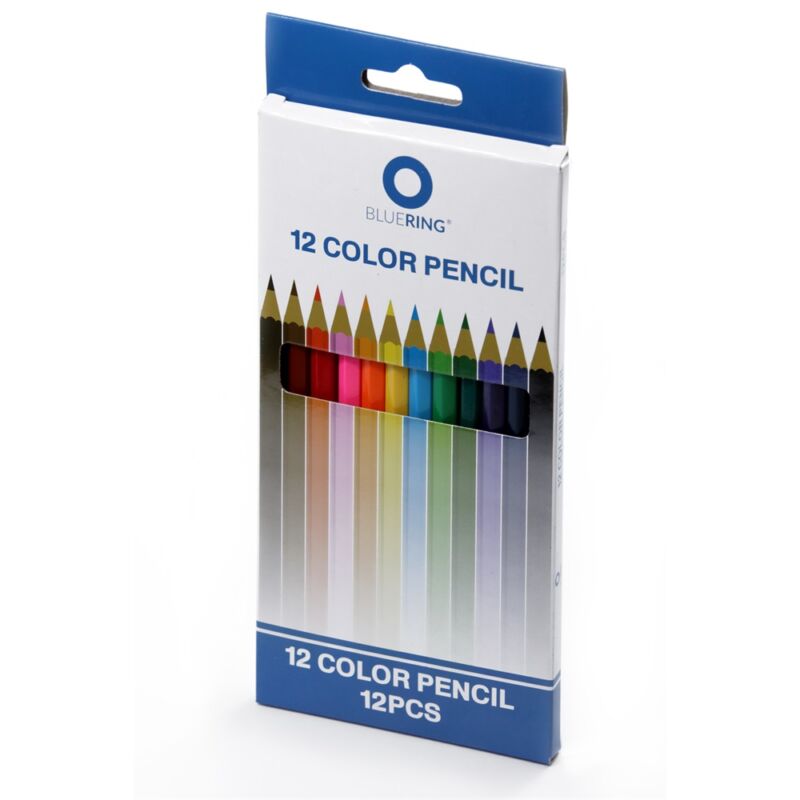 Színes ceruza készlet, hatszögletű Bluering® 12 klf. szín