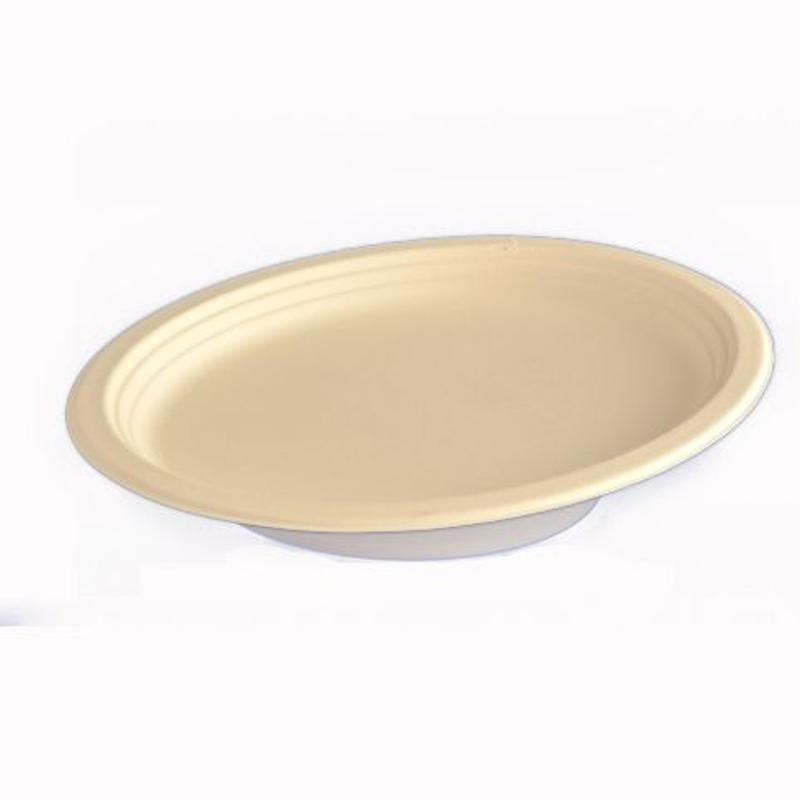 China ovális papírtányér 320 mm fehér
