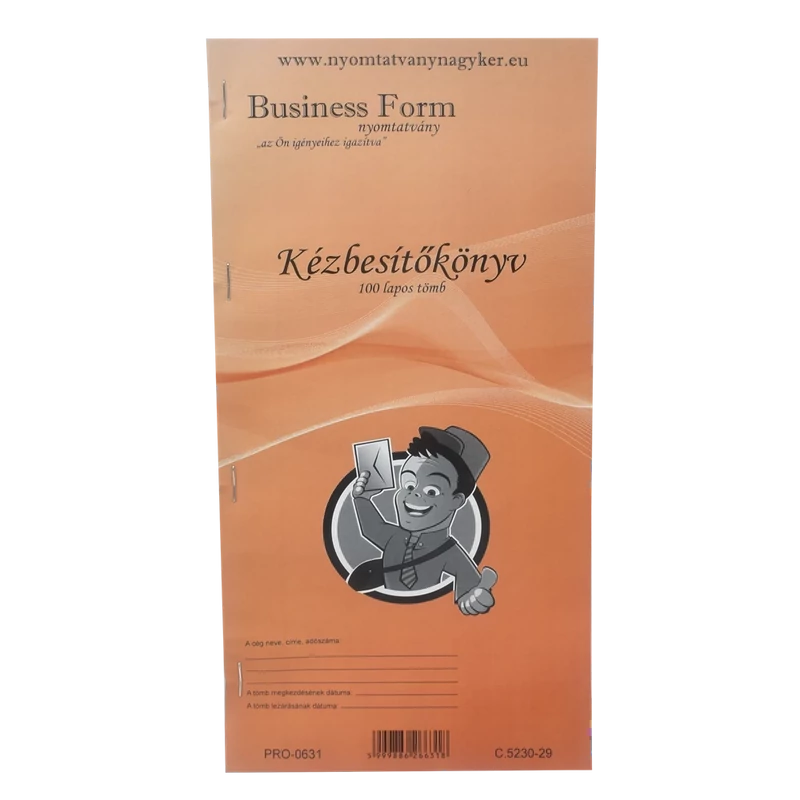 Kézbesítő könyv 100lap,os 130x297mm, C.5230-29
