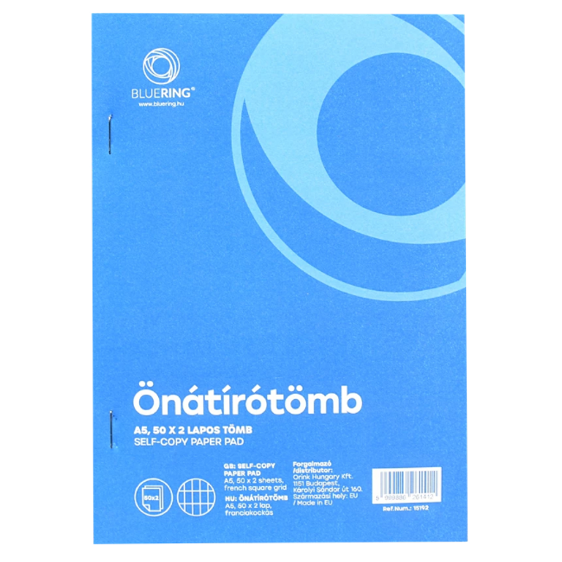 Önátírótömb A5, 50x2lap, franciakockás Bluering®