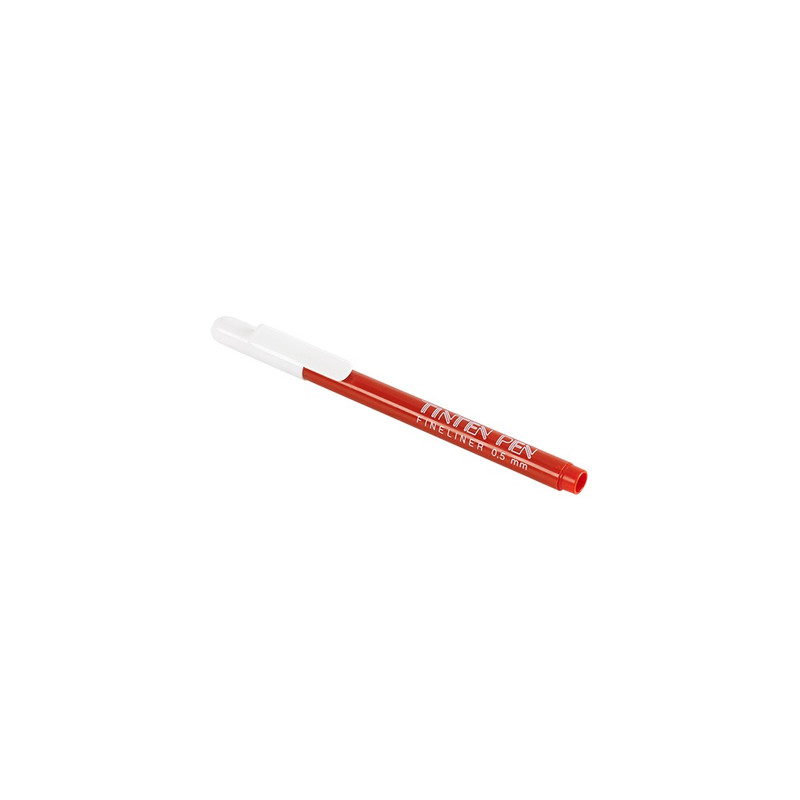 Rostirón, tűfilc vízbázisú, 0,5mm, kerek test, Tinten Pen Ico piros
