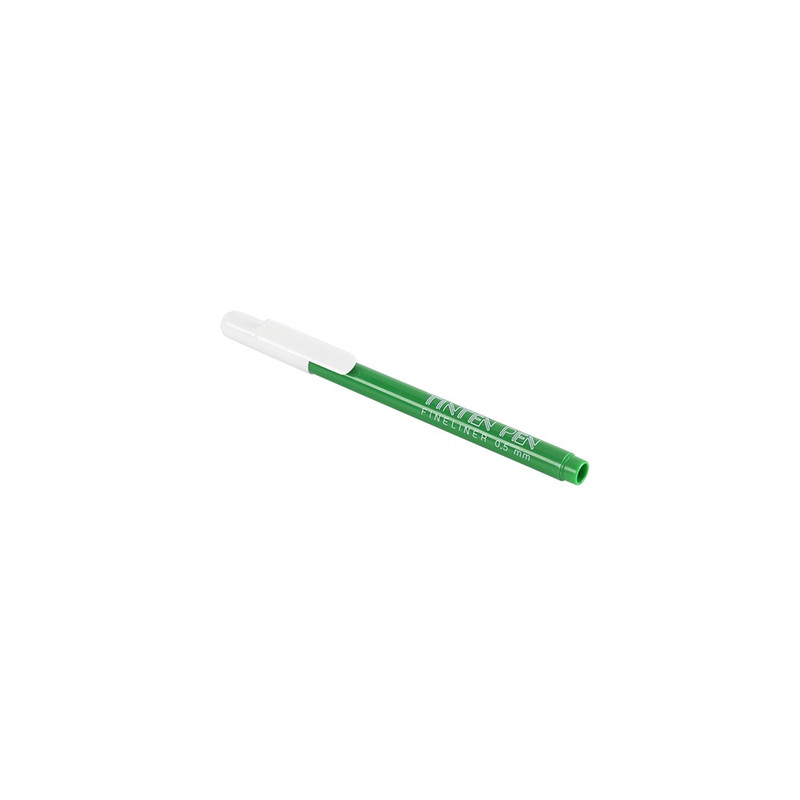Rostirón, tűfilc vízbázisú, 0,5mm, kerek test, Tinten Pen Ico zöld