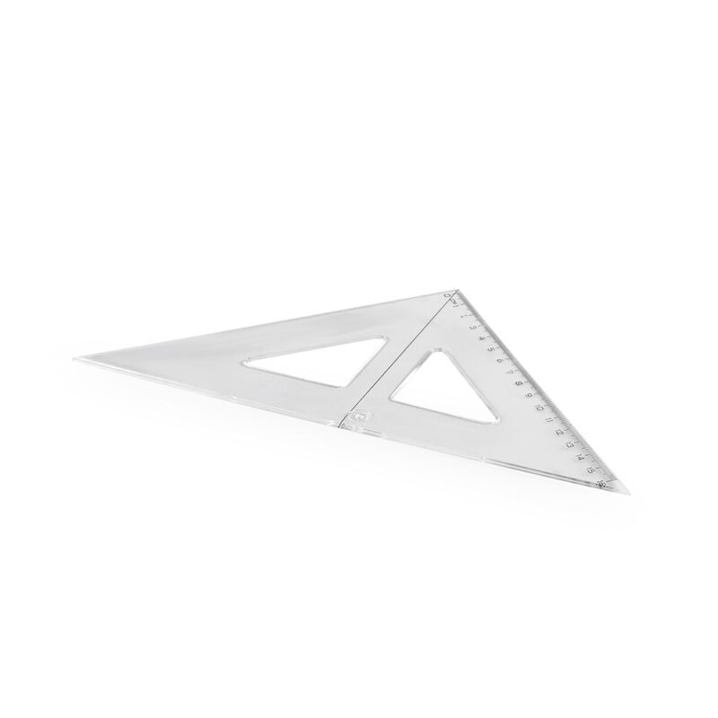 Vonalzó háromszög 45° 16cm, műanyag