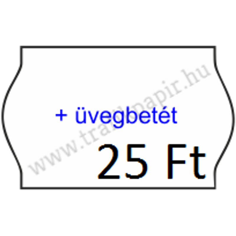 25 x 16 mm + Üvegbetét feliratos MAGYAR árazógépszalag