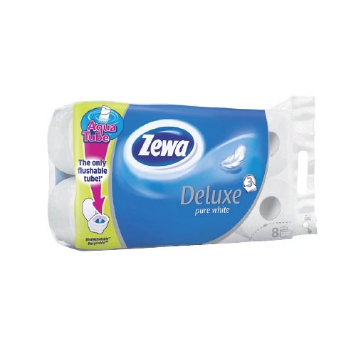 Toalettpapír ZEWA Deluxe Pure White 3 rétegű 8 tekercses csomag
