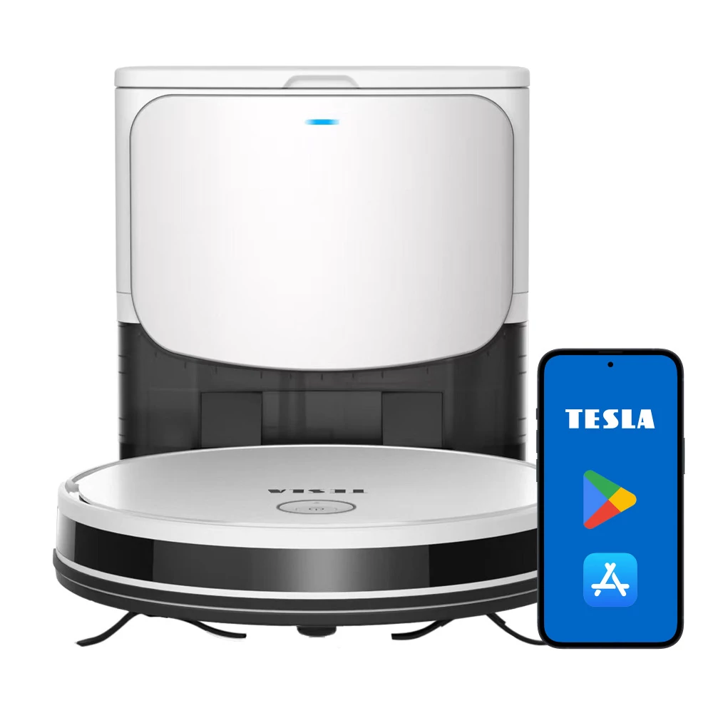 TESLA ROBOSTAR IQ400 PLUS INTELLIGENS ROBOTPORSZÍVÓ AUTOMATIKUS PORTARTÁLY ÜRÍTÉSSEL (FEHÉR SZÍNŰ)