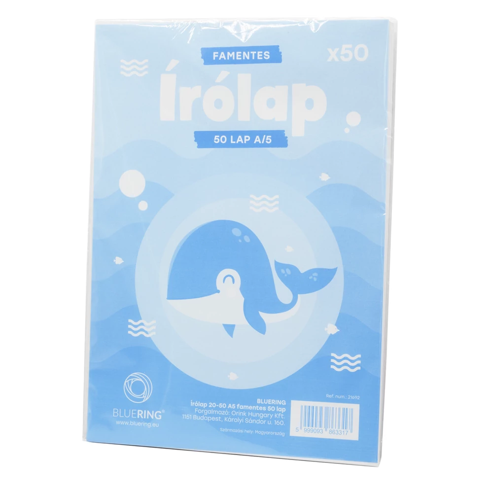 Írólap A5, 20-50 famentes 50lap Bluering®