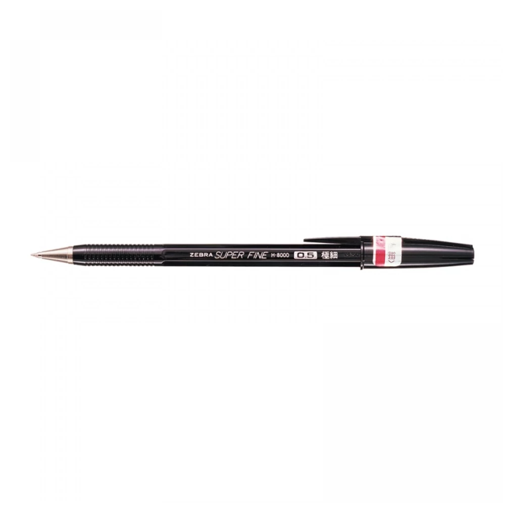 Golyóstoll 0,5mm, H-8000 Zebra, írásszín fekete